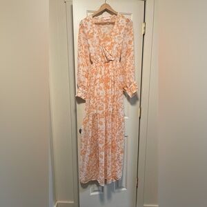 Pink Lily NEW Cream and peach dress